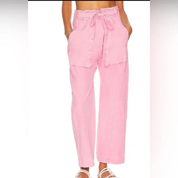 Free People Sky Rider Straight Leg en Rosebloom. - Picture 7 of 7